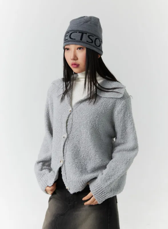 Soft Knit Collar Cardigan CD301 sold by Lewkin