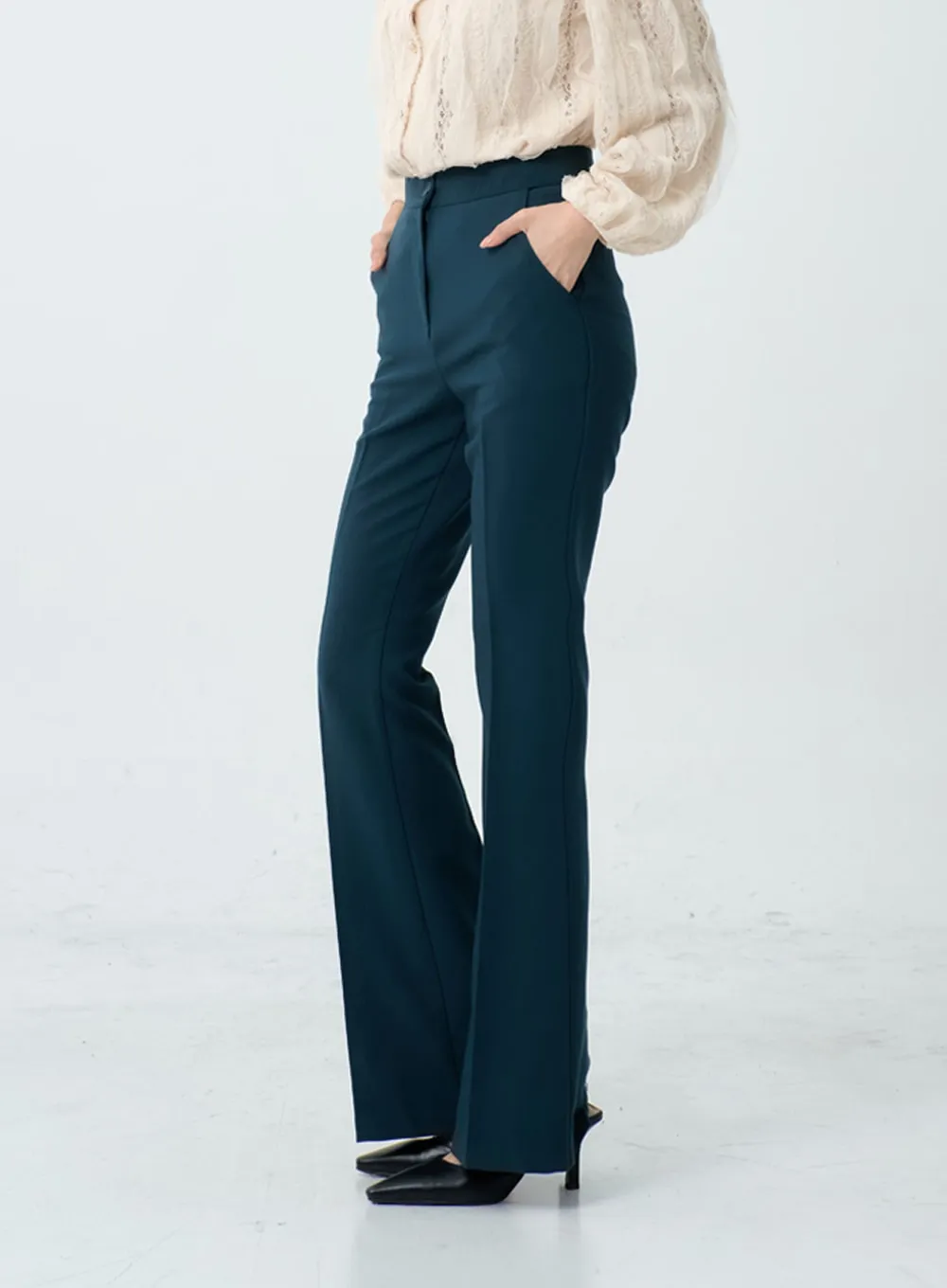 Slim Bootcut Tailored Pants IO18 sold by Lewkin product image thumbnail 2