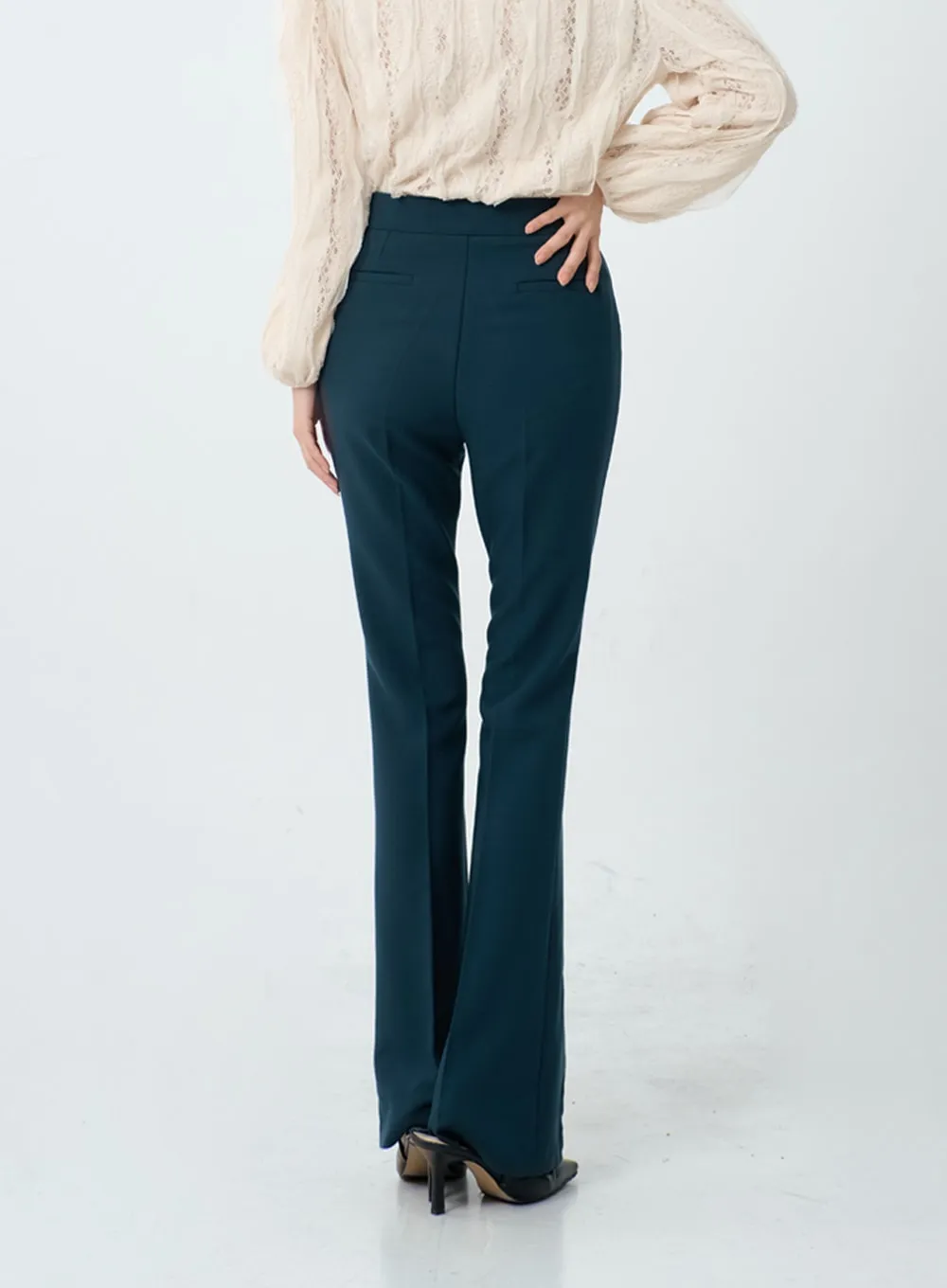 Slim Bootcut Tailored Pants IO18 sold by Lewkin product image thumbnail 3