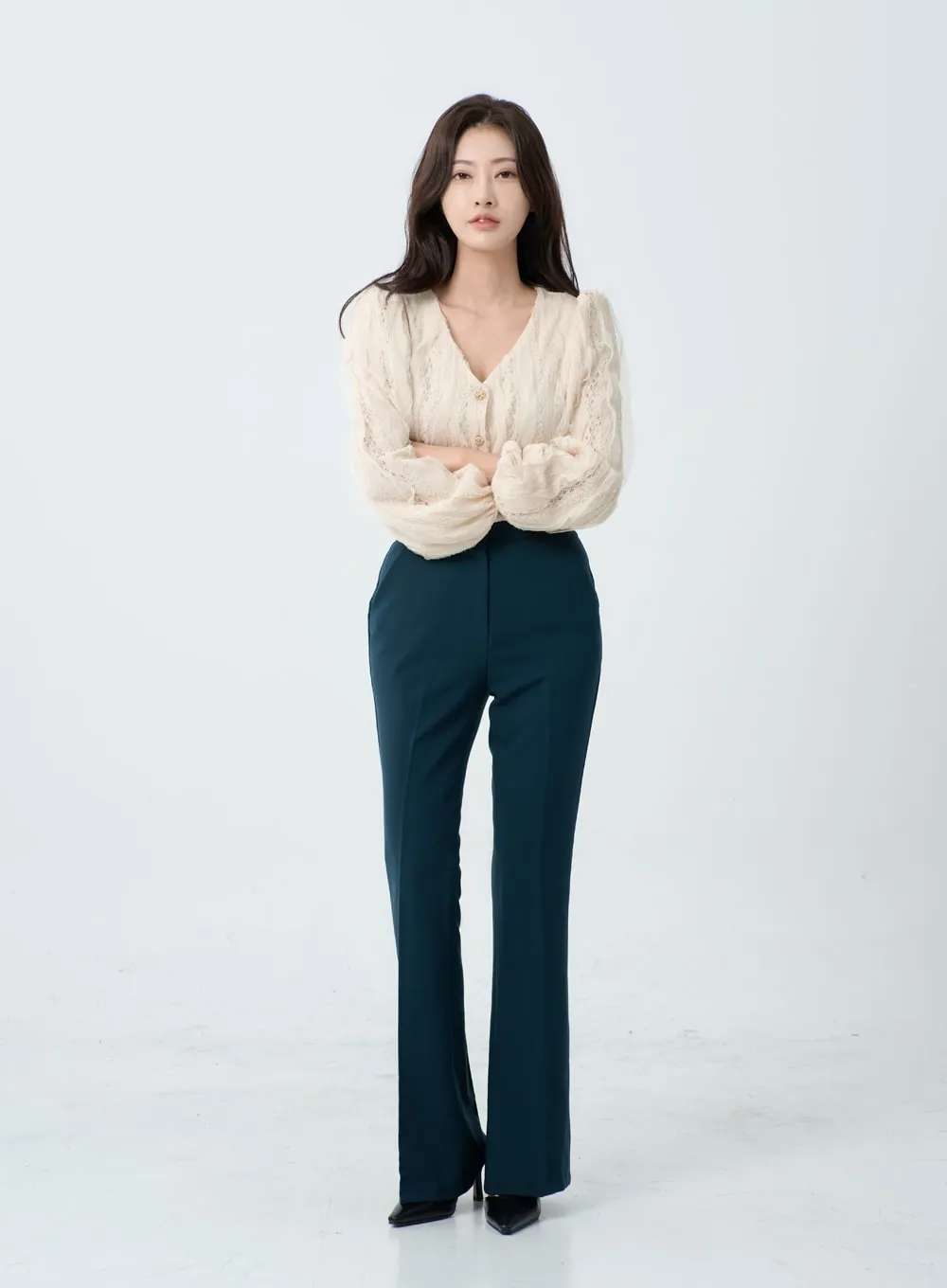 Slim Bootcut Tailored Pants IO18 sold by Lewkin product image thumbnail 5