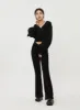 V-Cut Waist Ruched Flare Leg Pants BF317 sold by Lewkin