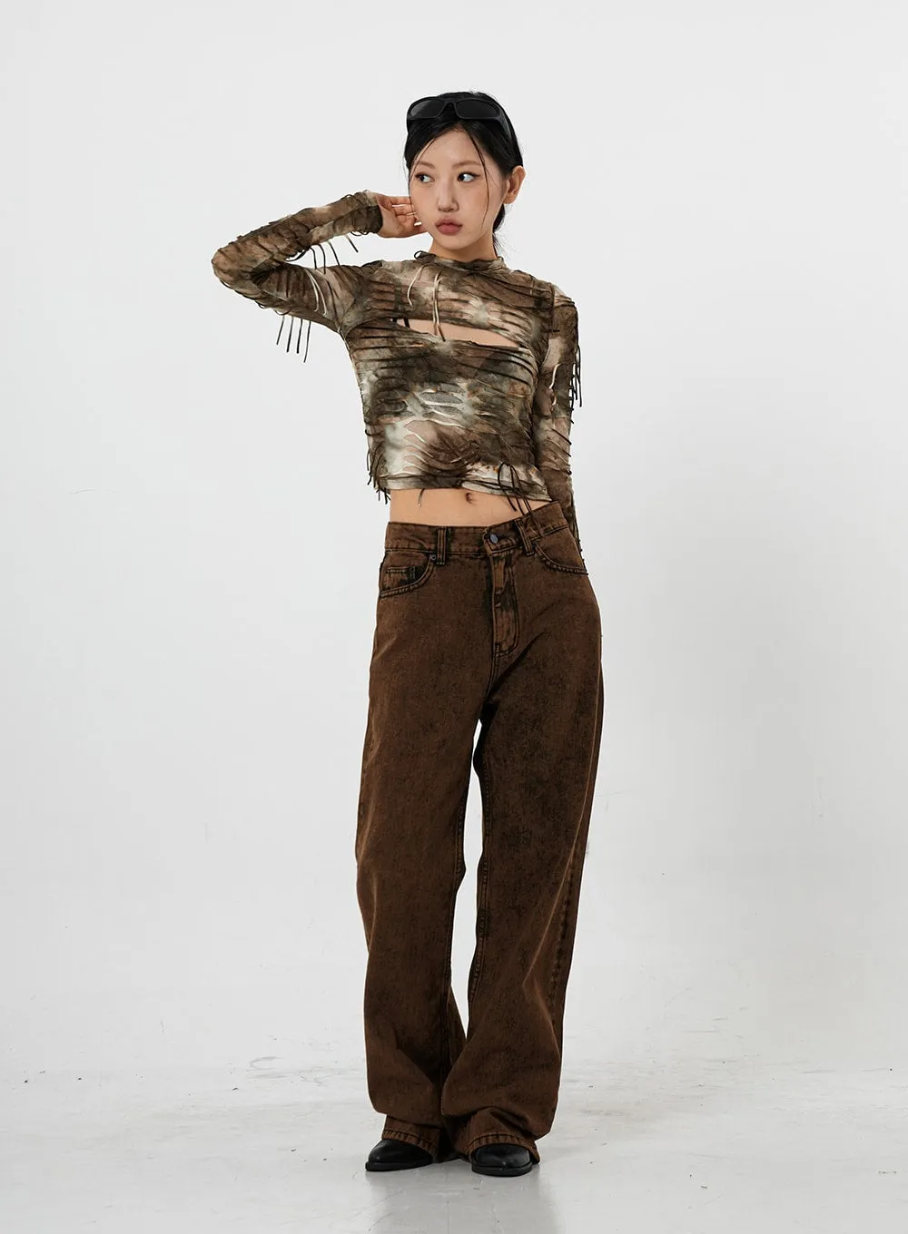 Washing Wide Jeans Unisex CS21 sold by Lewkin product image thumbnail 4