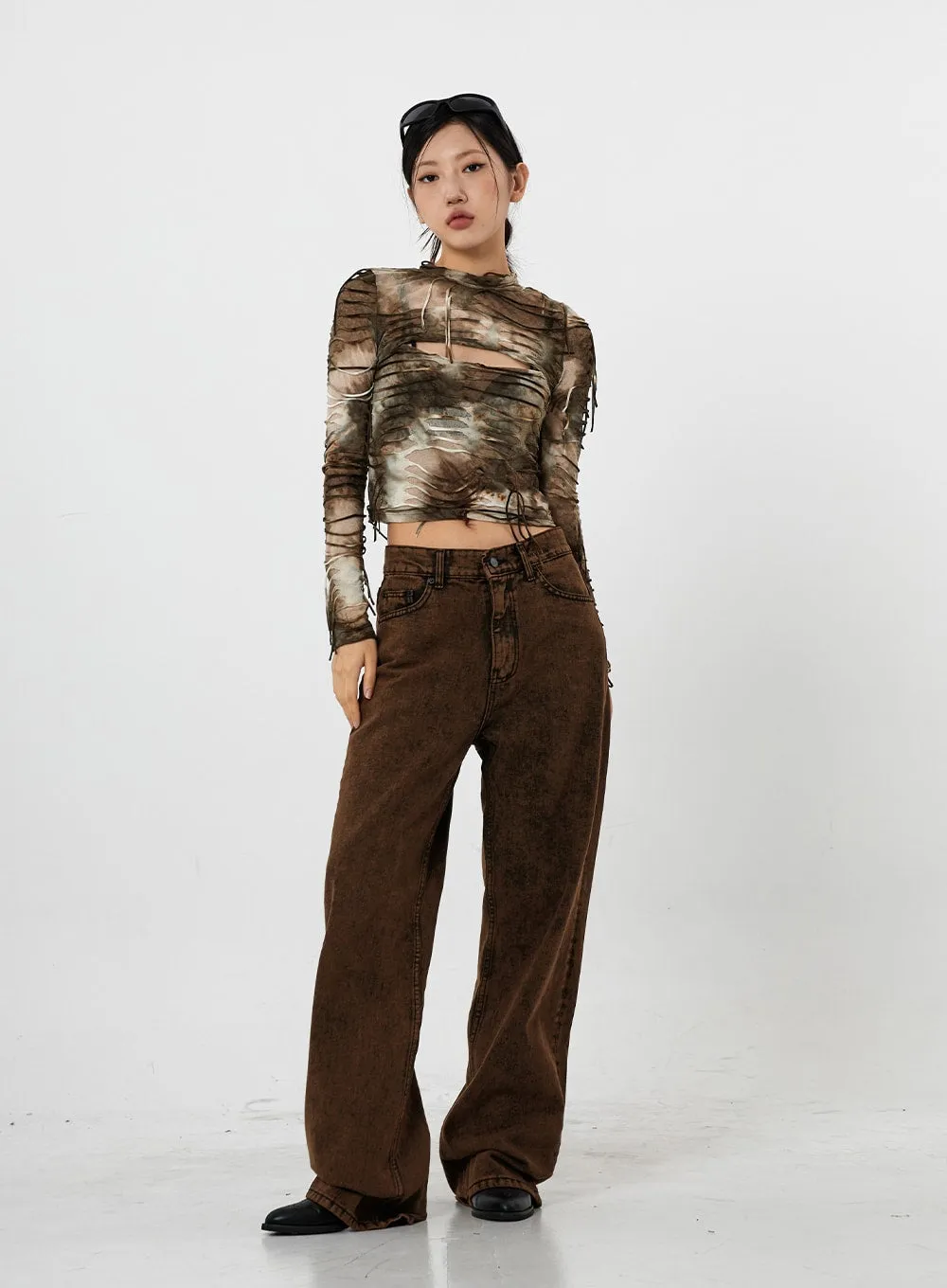 Washing Wide Jeans Unisex CS21 sold by Lewkin