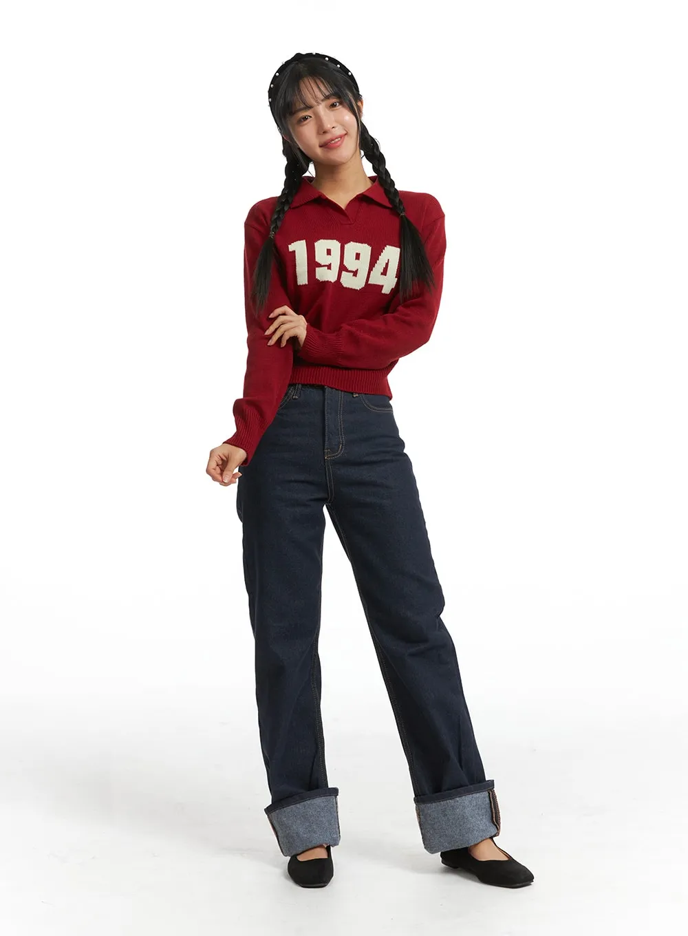 Straight Leg Jeans OJ404 sold by Lewkin product image thumbnail 5