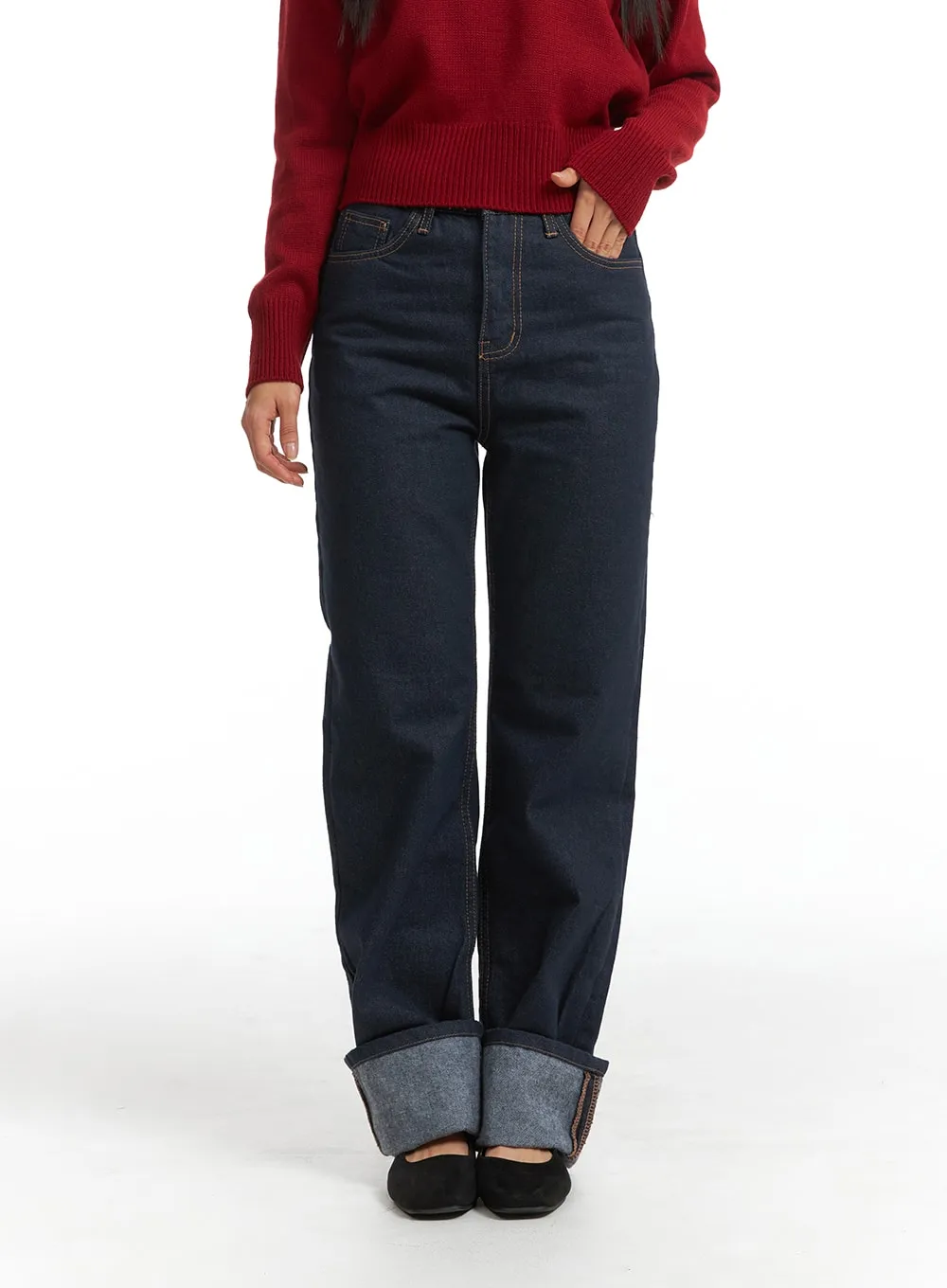 Straight Leg Jeans OJ404 sold by Lewkin product image thumbnail 2