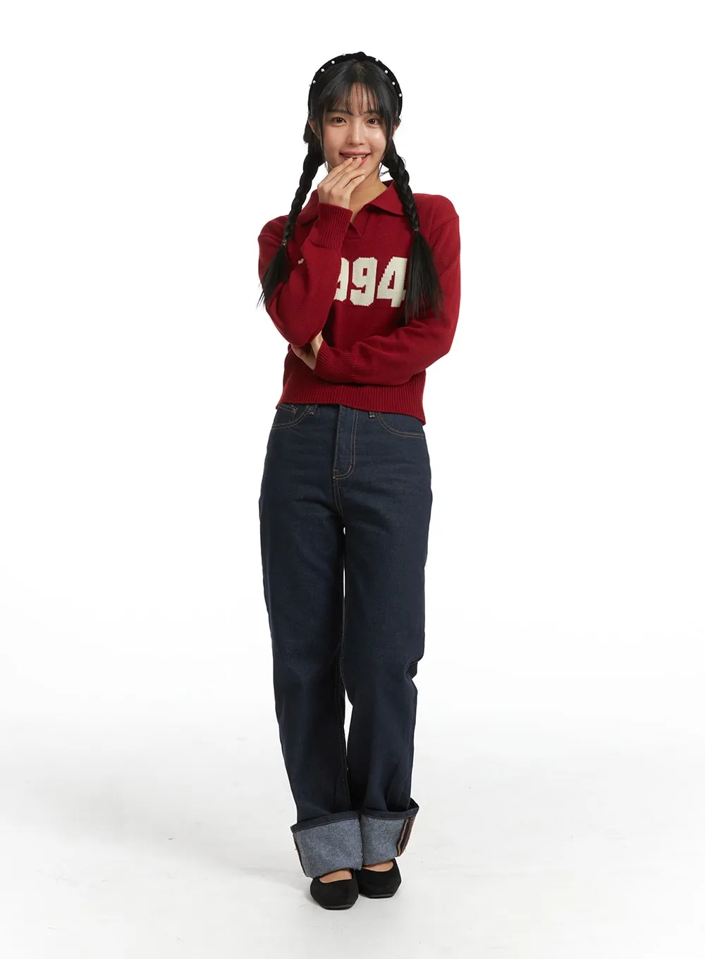 Straight Leg Jeans OJ404 sold by Lewkin product image thumbnail 3