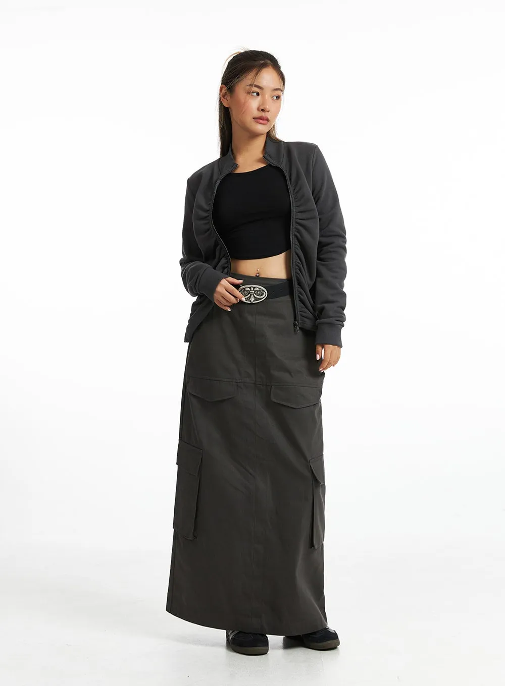 City Safari Pocketed Maxi Skirt CO318 sold by Lewkin product image thumbnail 3
