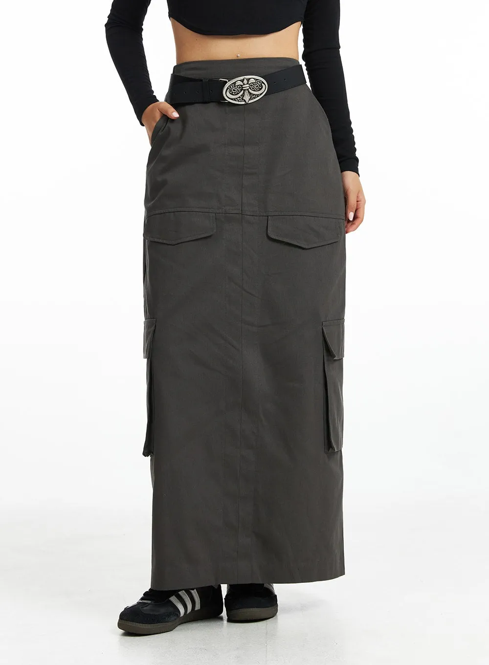 City Safari Pocketed Maxi Skirt CO318 sold by Lewkin product image thumbnail 5