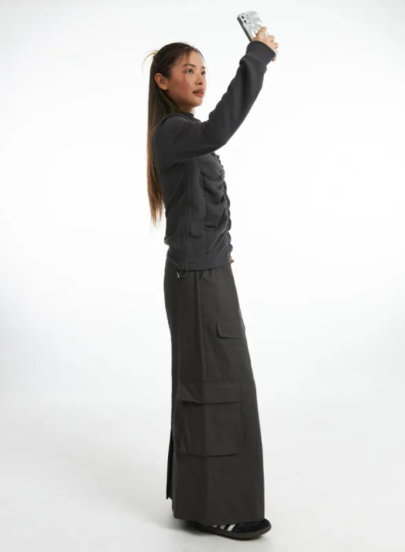 City Safari Pocketed Maxi Skirt CO318 sold by Lewkin