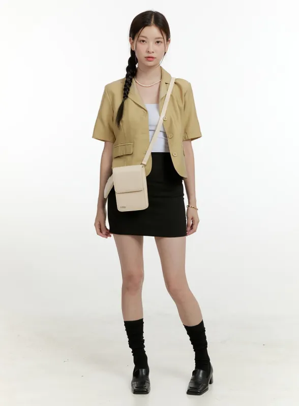 High Waist Basic Mini Skirt OL423 sold by Lewkin