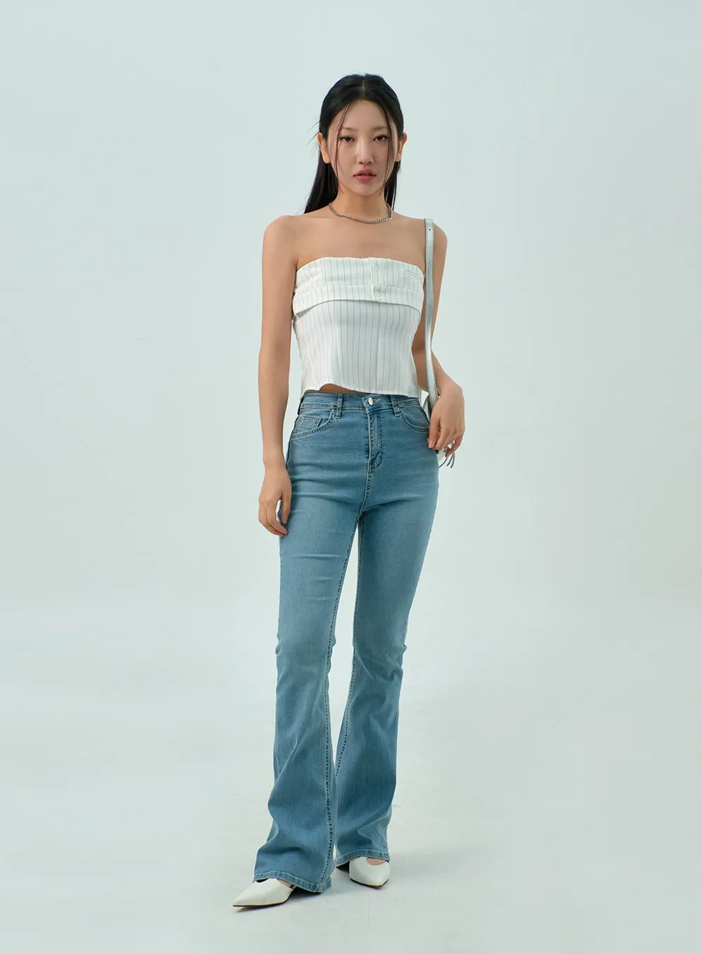 Light Wash Bootcut Jeans CY330 sold by Lewkin product image thumbnail 3