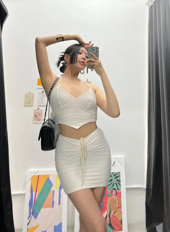 Top And Mini Skirt Set IU322 sold by Lewkin