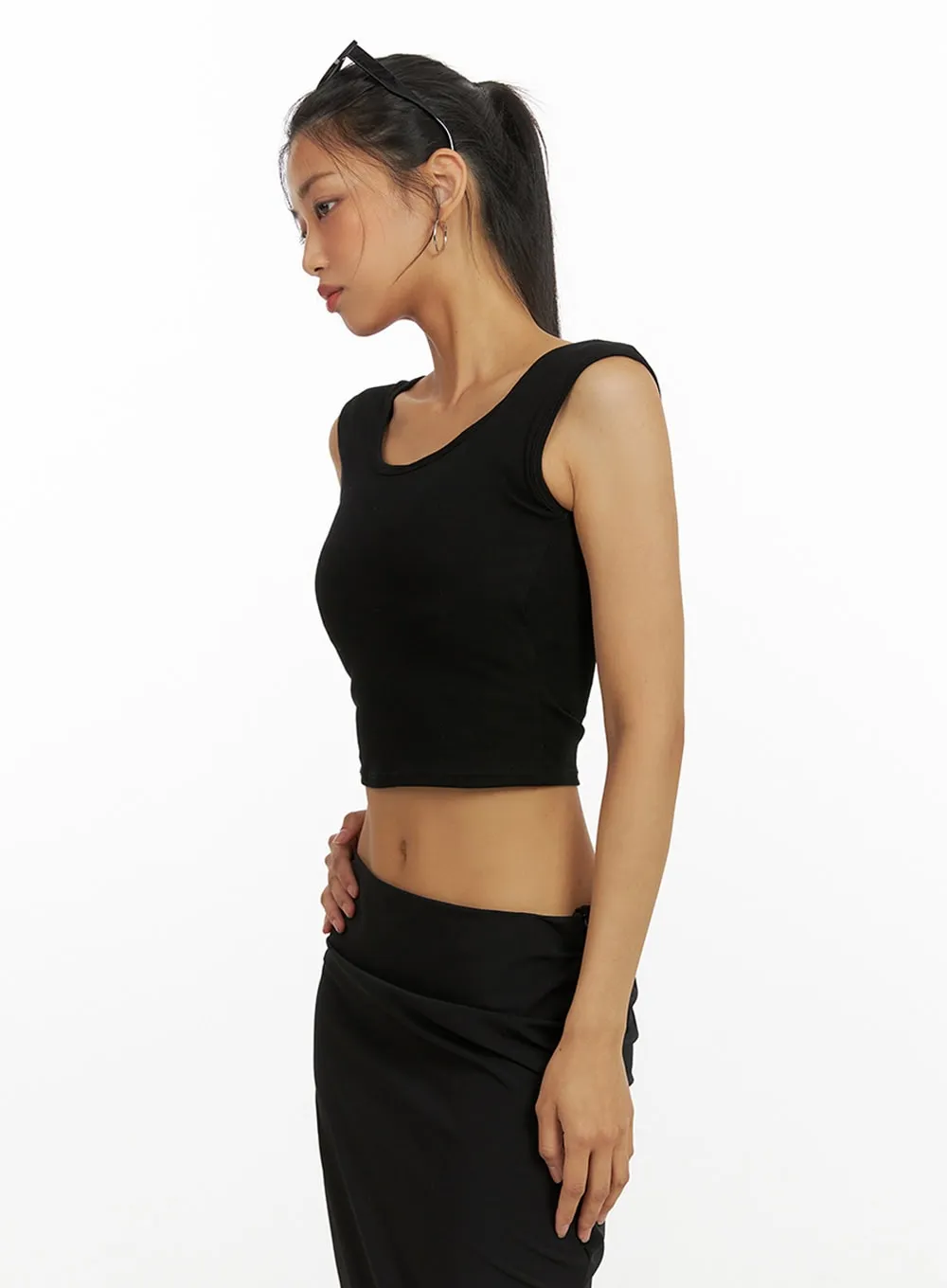 Back Cut Out Crop Top IU412 sold by Lewkin product image thumbnail 4