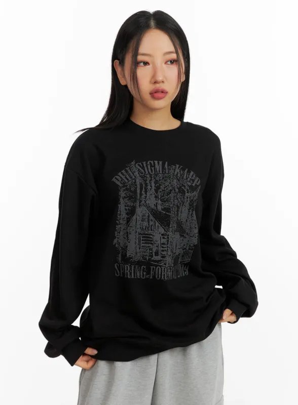Graphic Sweatshirt CF414 sold by Lewkin