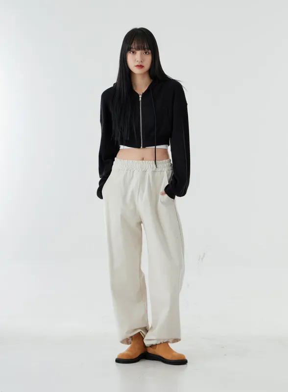 Ankle String Elastic Wide Pants OO28 sold by Lewkin