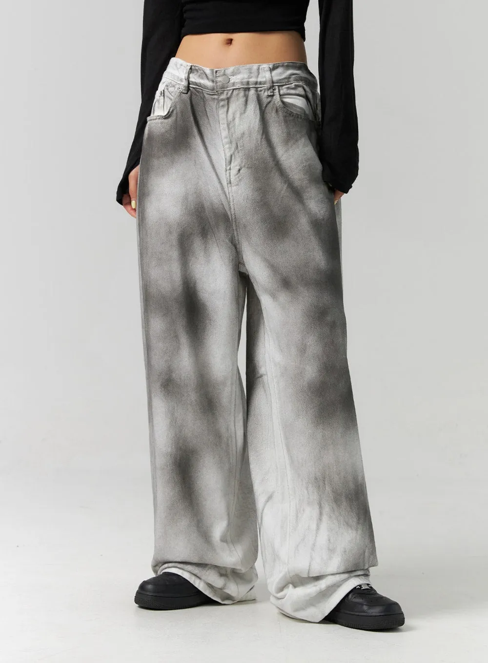 Tie Dye Wide Fit Pants CS320 sold by Lewkin product image thumbnail 2