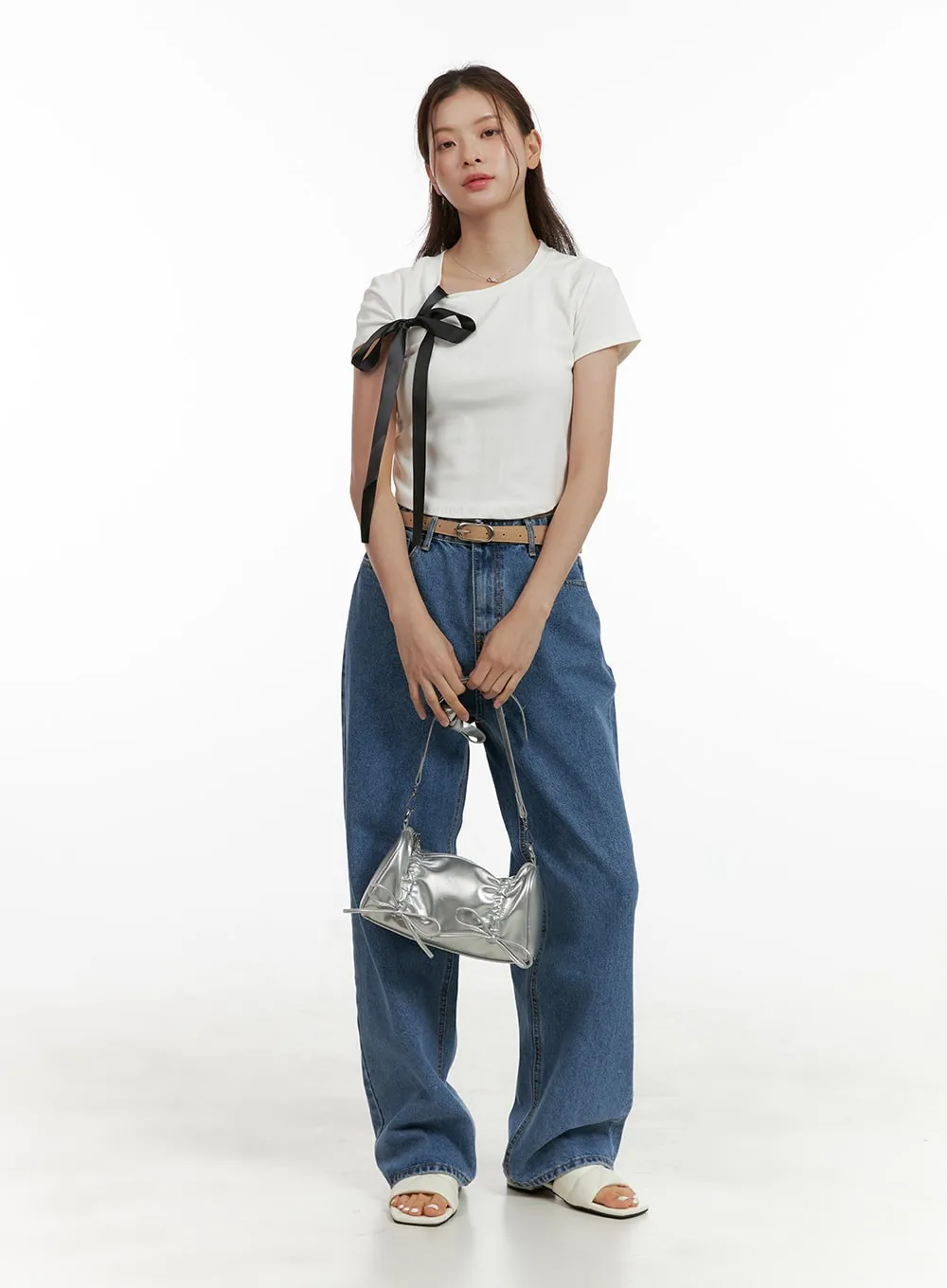 Denim Straight Leg Jeans OU413 sold by Lewkin product image thumbnail 5