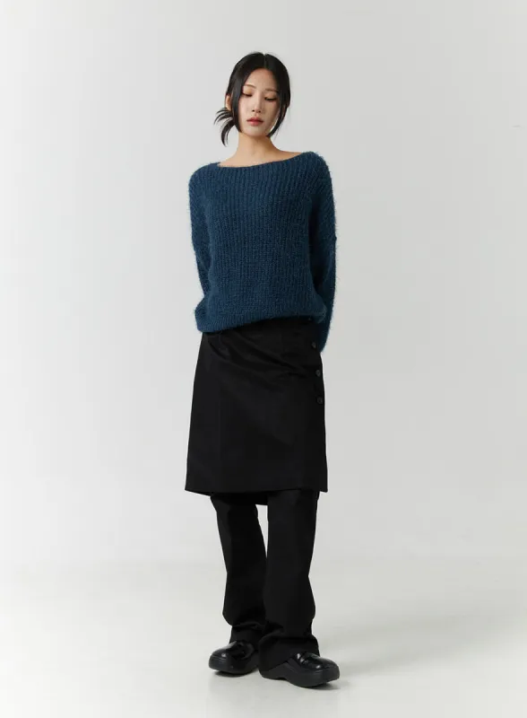 Wrap Skirt Layered Pants CN329 sold by Lewkin