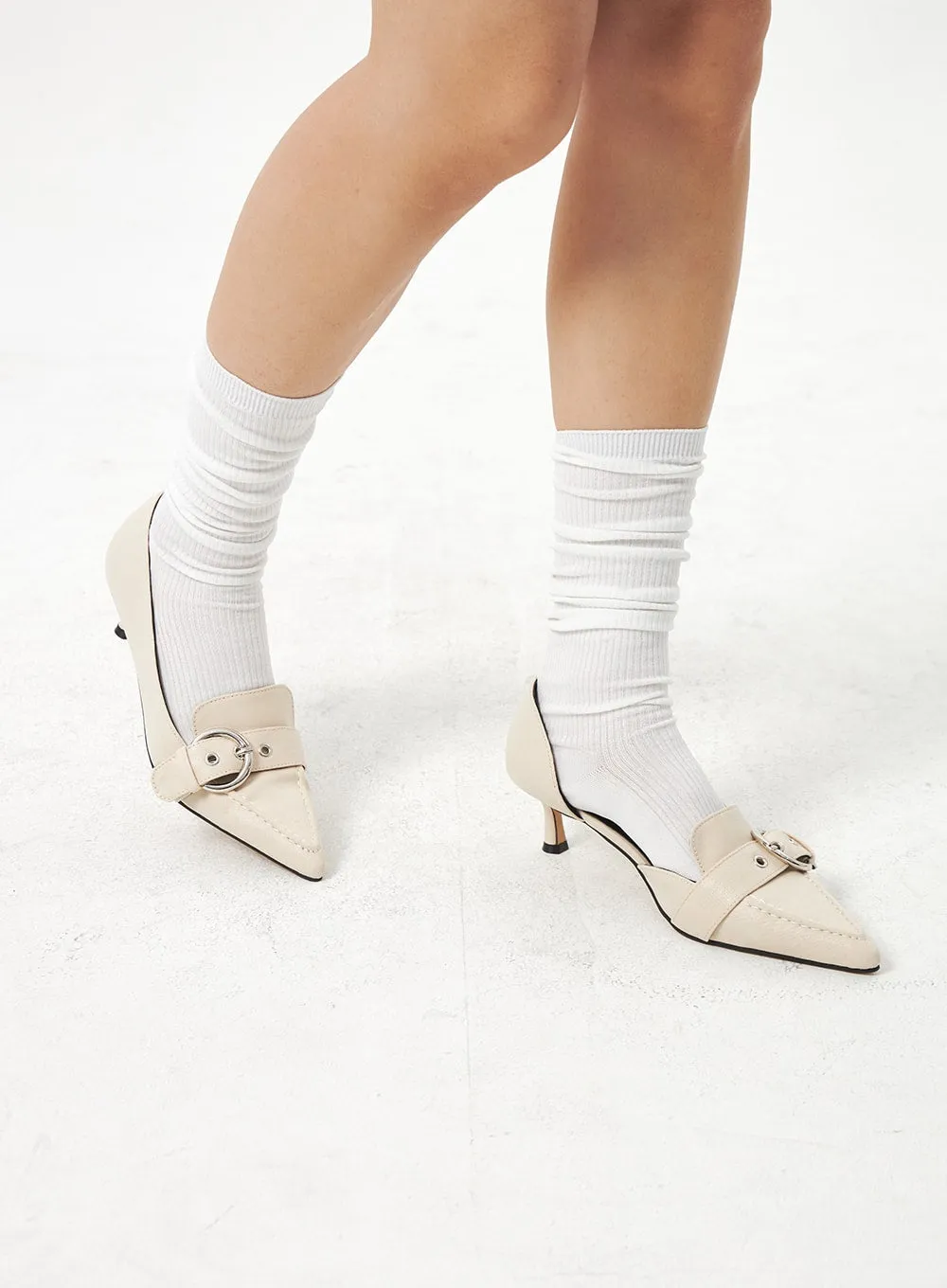 Pointed Toe Buckle Heels CA321 sold by Lewkin product image thumbnail 2