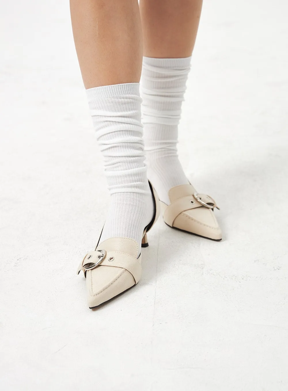 Pointed Toe Buckle Heels CA321 sold by Lewkin product image thumbnail 3