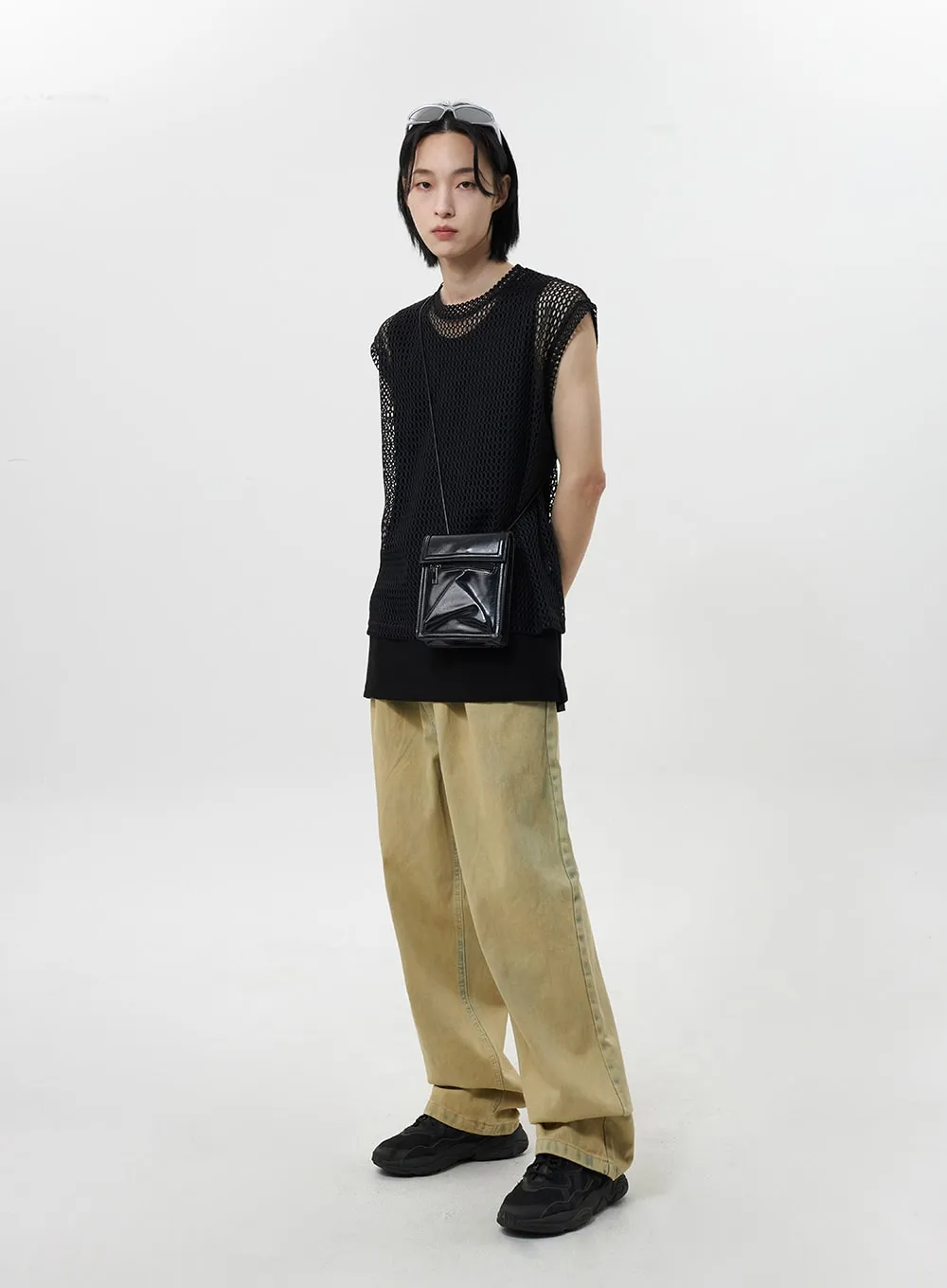 Beige Baggy Jeans Unisex CY322 sold by Lewkin product image thumbnail 4