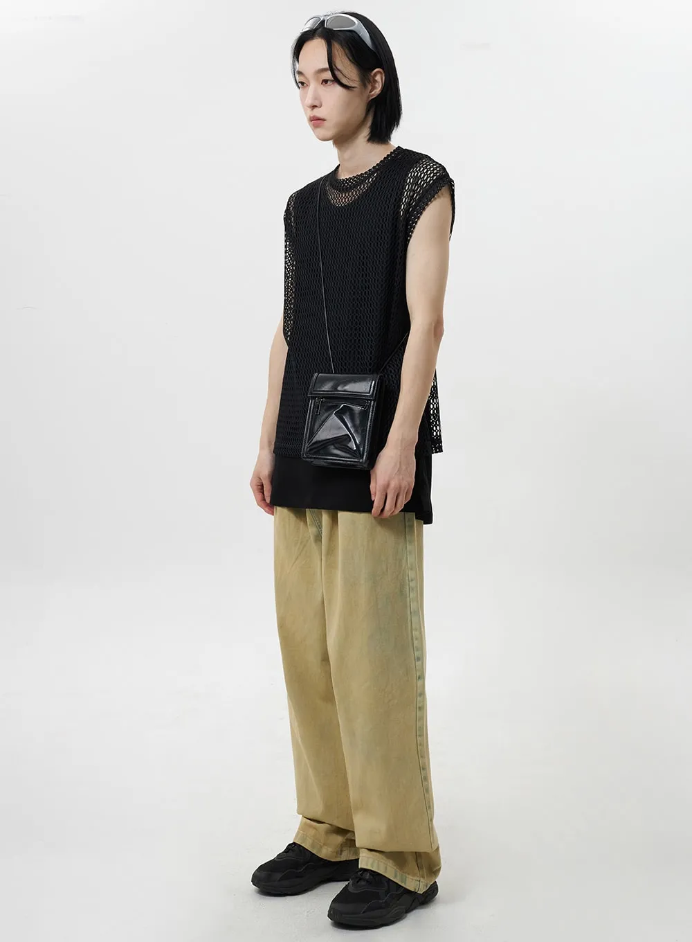 Beige Baggy Jeans Unisex CY322 sold by Lewkin product image thumbnail 2