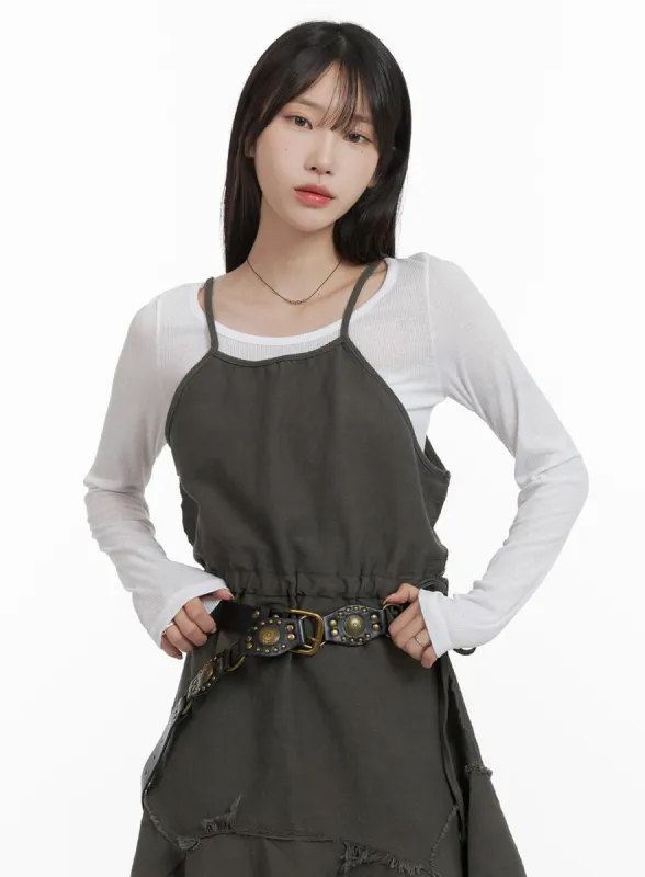 Basic U-Neck Long Sleeve T-Shirt CA404 sold by Lewkin
