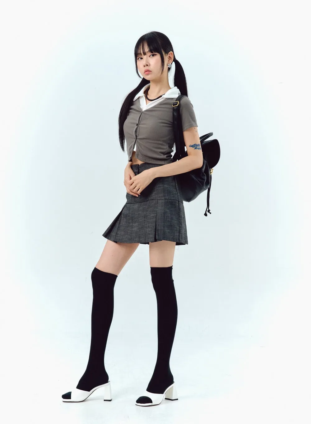 Layered Button Tee IG304 sold by Lewkin product image thumbnail 4