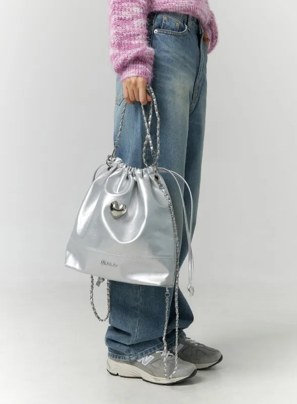 Metallic Chain Backpack CN324 sold by Lewkin