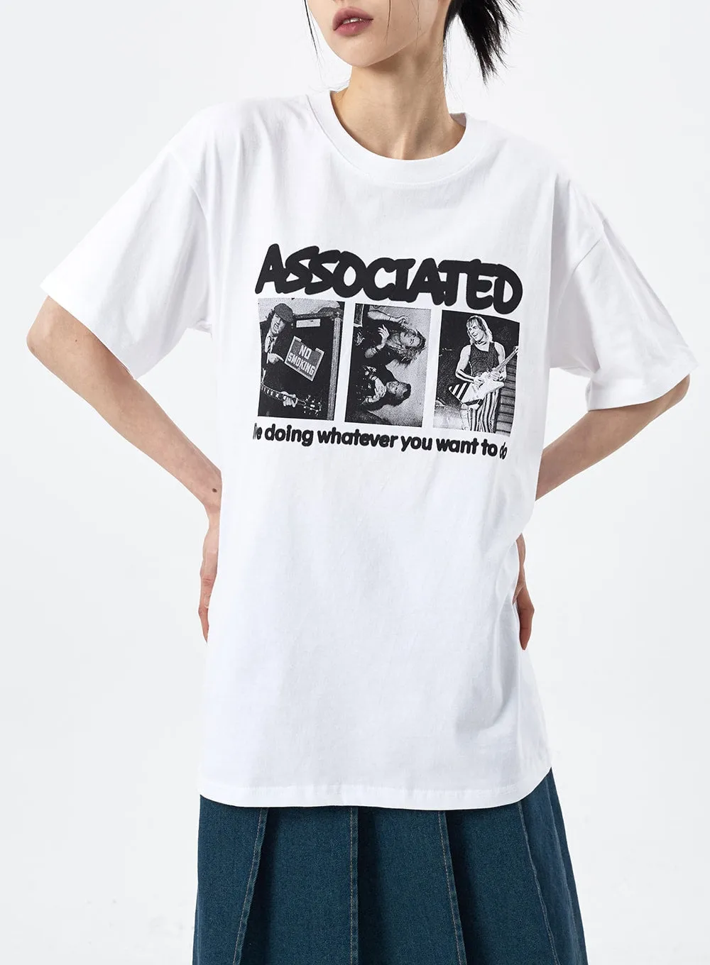 Oversized Graphic Tee CM310 sold by Lewkin product image thumbnail 2