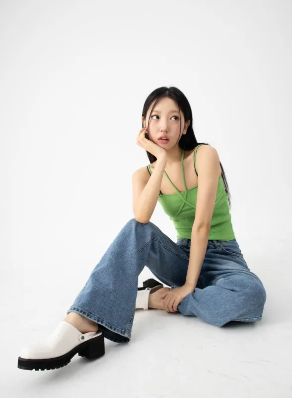 Halterneck Knitted Top CJ14 sold by Lewkin