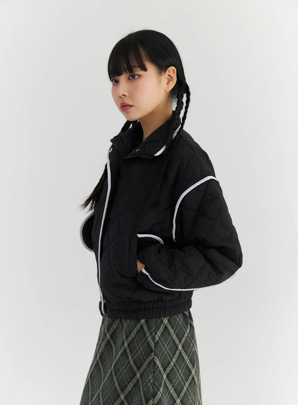 Quilted Zip-Up Jacket CN303 sold by Lewkin product image thumbnail 4