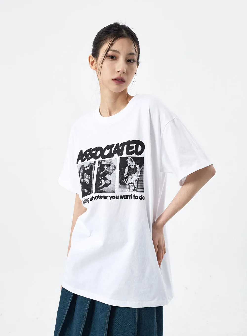 Oversized Graphic Tee CM310 sold by Lewkin product image thumbnail 5