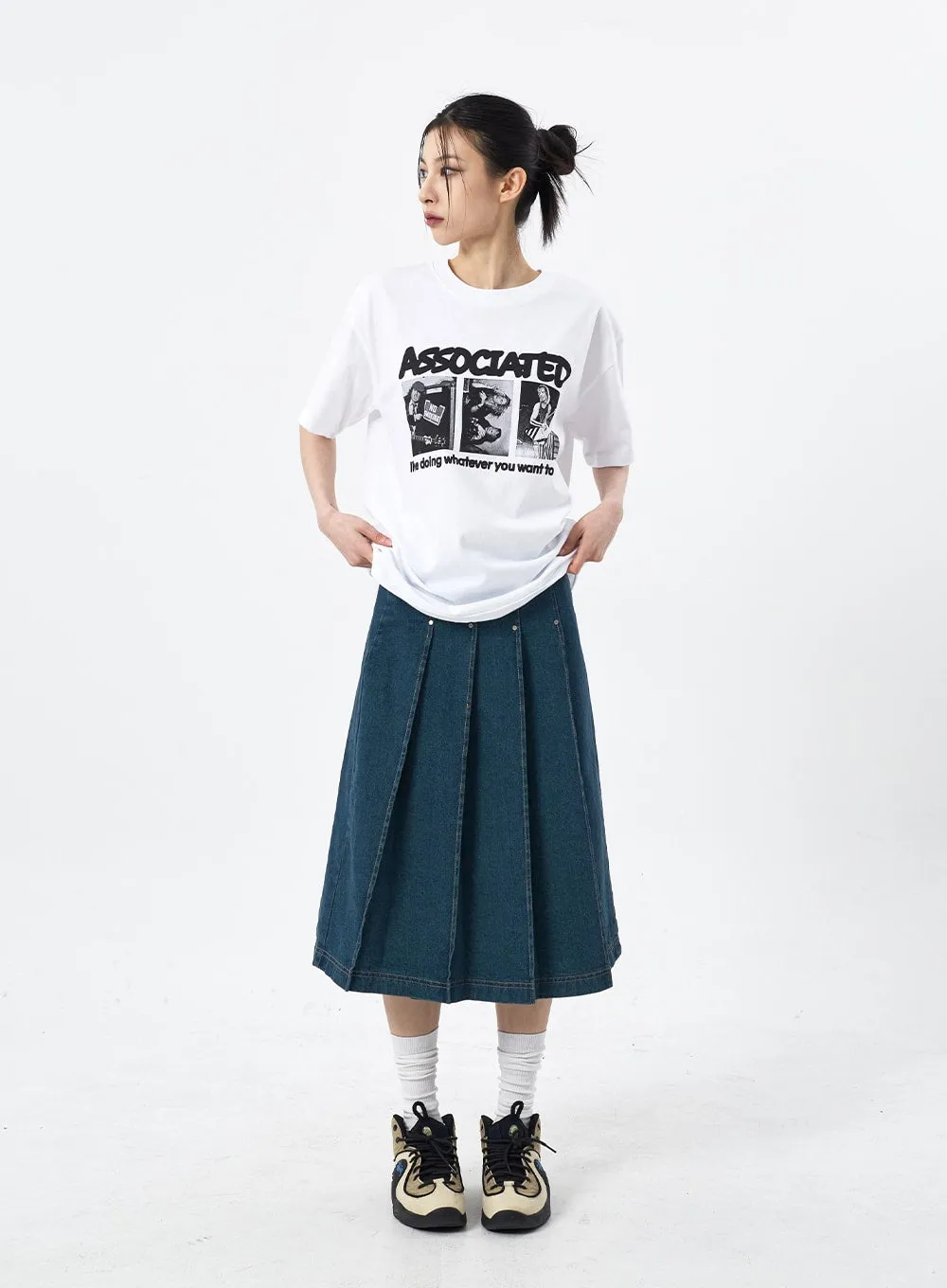 Oversized Graphic Tee CM310 sold by Lewkin product image thumbnail 4