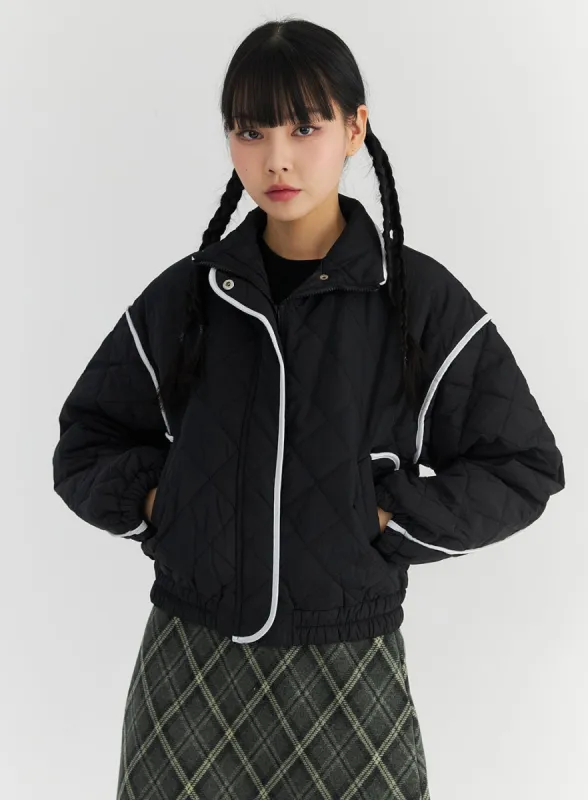 Quilted Zip-Up Jacket CN303 sold by Lewkin