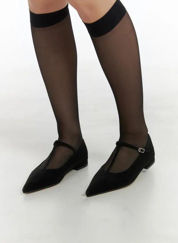 Buckled Flat Shoes CA409 sold by Lewkin