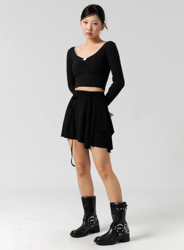 Wrapped Mini Skirt CG302 sold by Lewkin