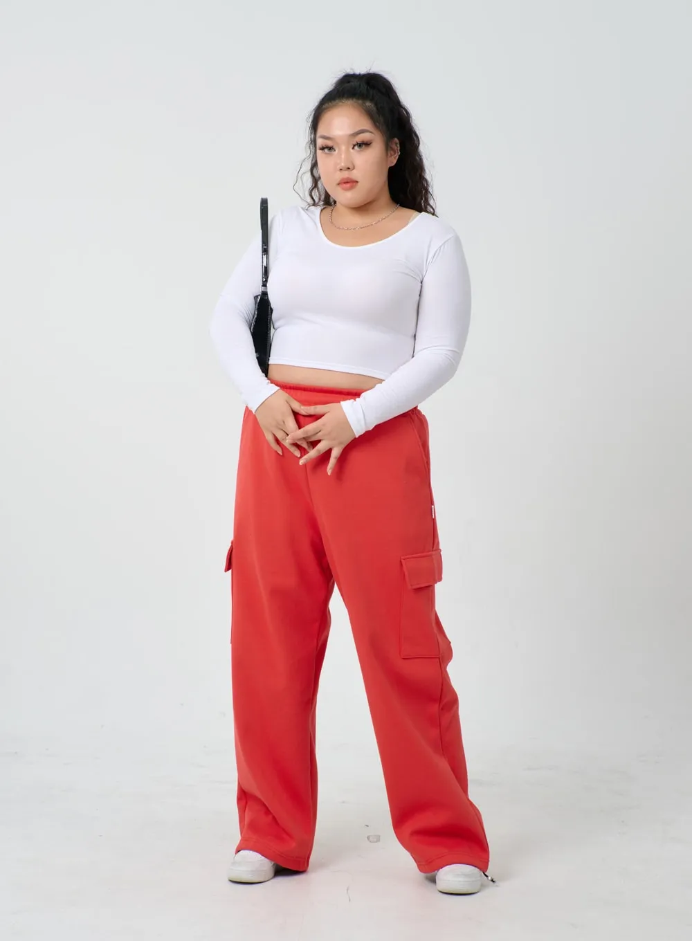 Plus U-Neck Long Sleeve Cropped Top ID27 sold by Lewkin product image thumbnail 5