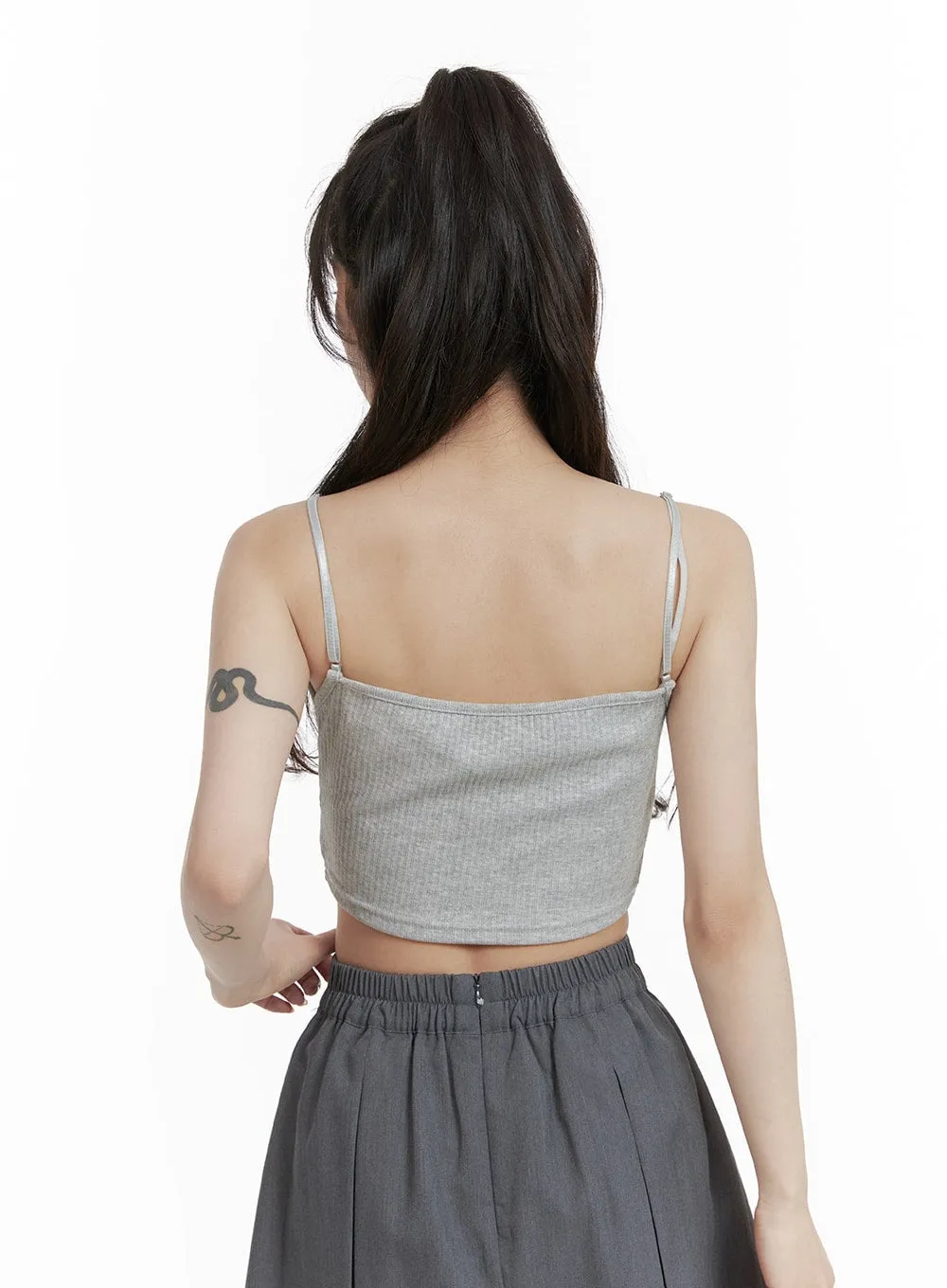 Sweetheart Lace Crop Cami Top CA403 sold by Lewkin product image thumbnail 5