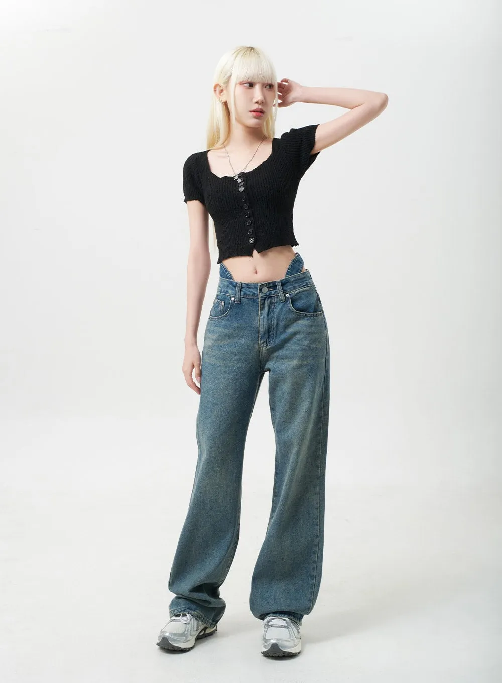 Waist Detail Jeans BY331 sold by Lewkin product image thumbnail 2