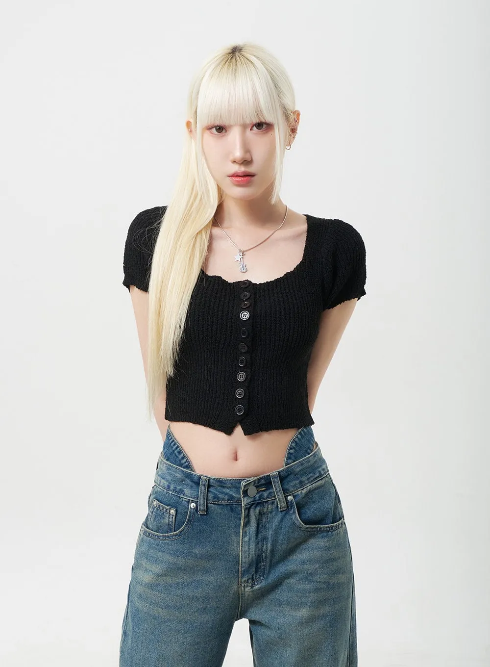 Waist Detail Jeans BY331 sold by Lewkin product image thumbnail 3