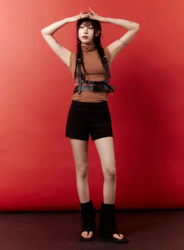 Basic High-Waisted Shorts OA425 sold by Lewkin