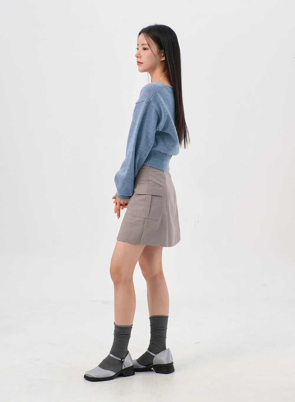 Cargo Mini Skirt OS302 sold by Lewkin product image thumbnail 4