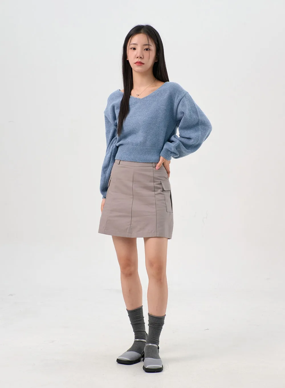 Cargo Mini Skirt OS302 sold by Lewkin