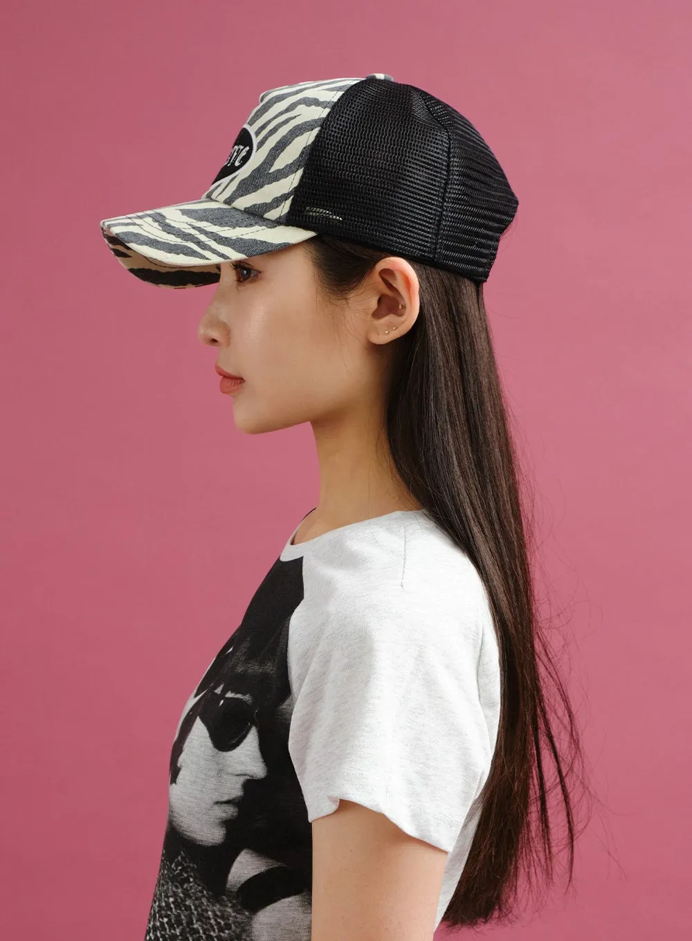 Zebra Mesh Baseball Cap CY24 sold by Lewkin product image thumbnail 4