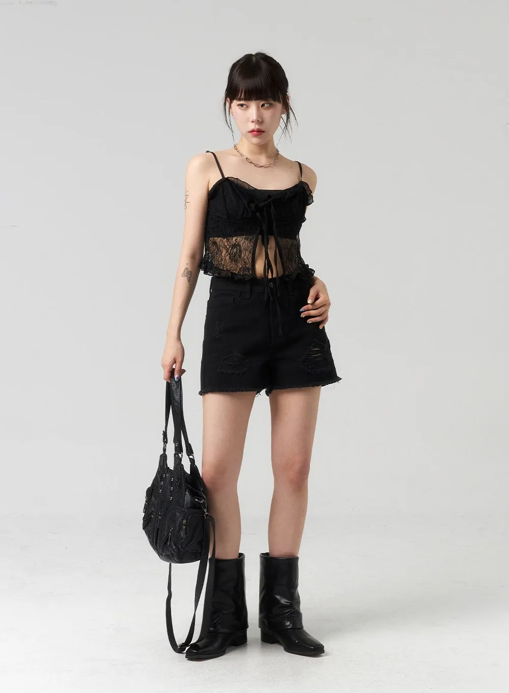 Ripped Shorts CL318 sold by Lewkin product image thumbnail 3