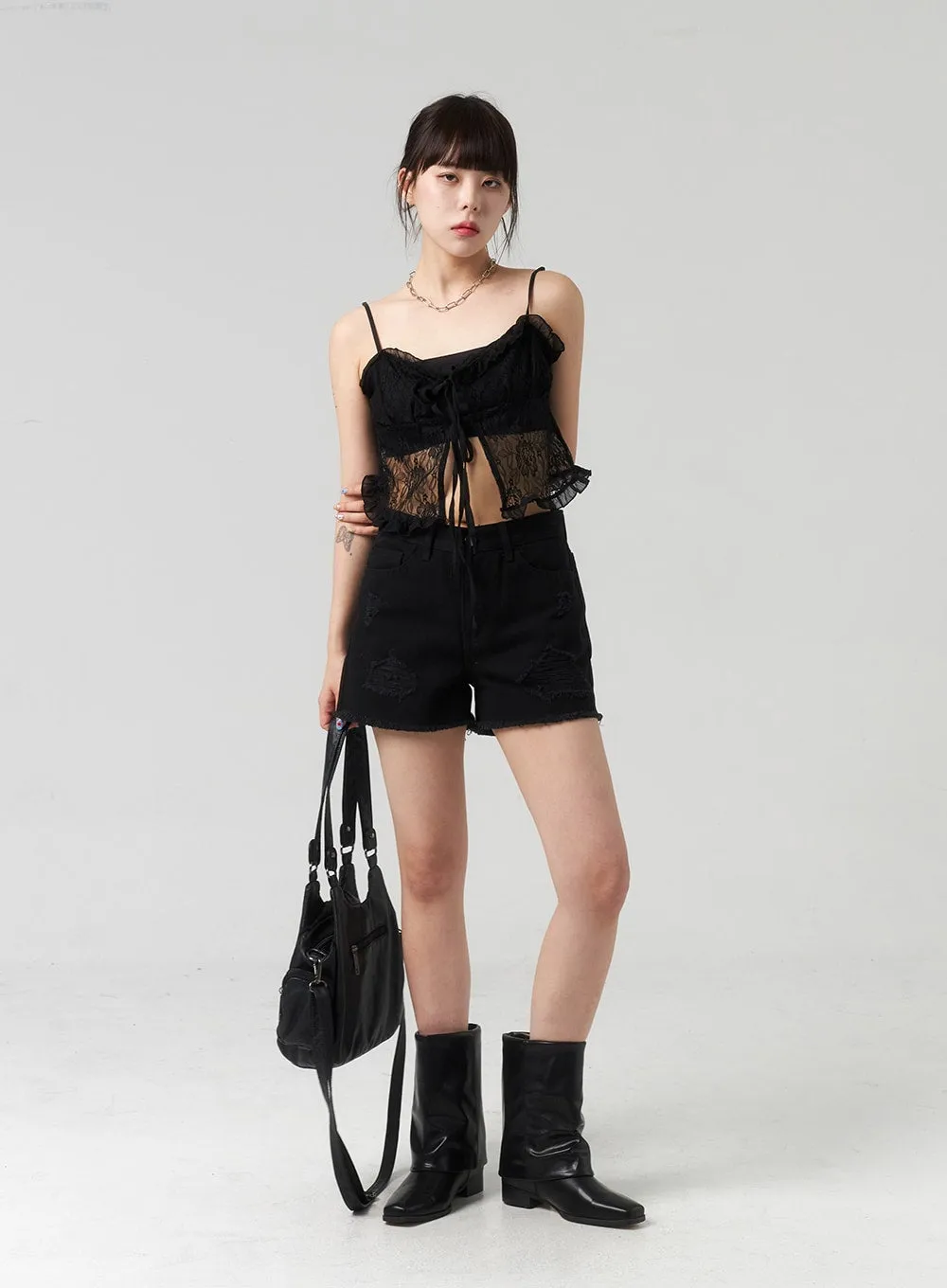 Ripped Shorts CL318 sold by Lewkin product image thumbnail 4