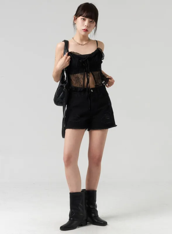 Ripped Shorts CL318 sold by Lewkin