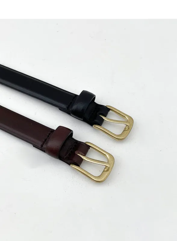 Gold Square Buckle Belt sold by Lewkin