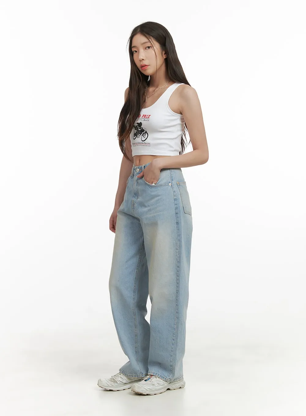 Graphic Cropped Tank Top CY417 sold by Lewkin product image thumbnail 5